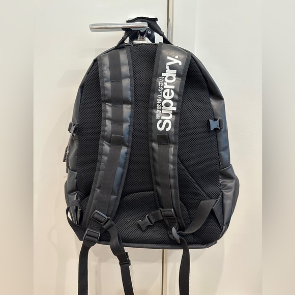 Superdry Bags Superdry Tarp Backpack Black White Waterproof Poshmark